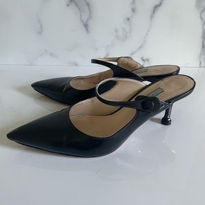 Prada Mary Jane Leather Mules